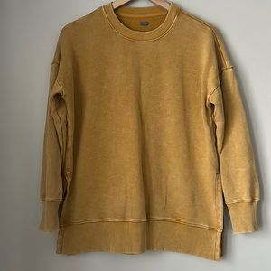 Aerie Split Hem Oversized Crewneck Sweatshirt